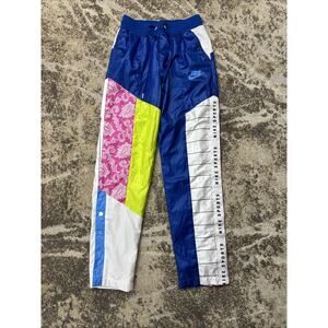 NIKE SPORTSWEAR NSW Women Medium Paisley Blue Pink Mix-Match Track Pants Size ST